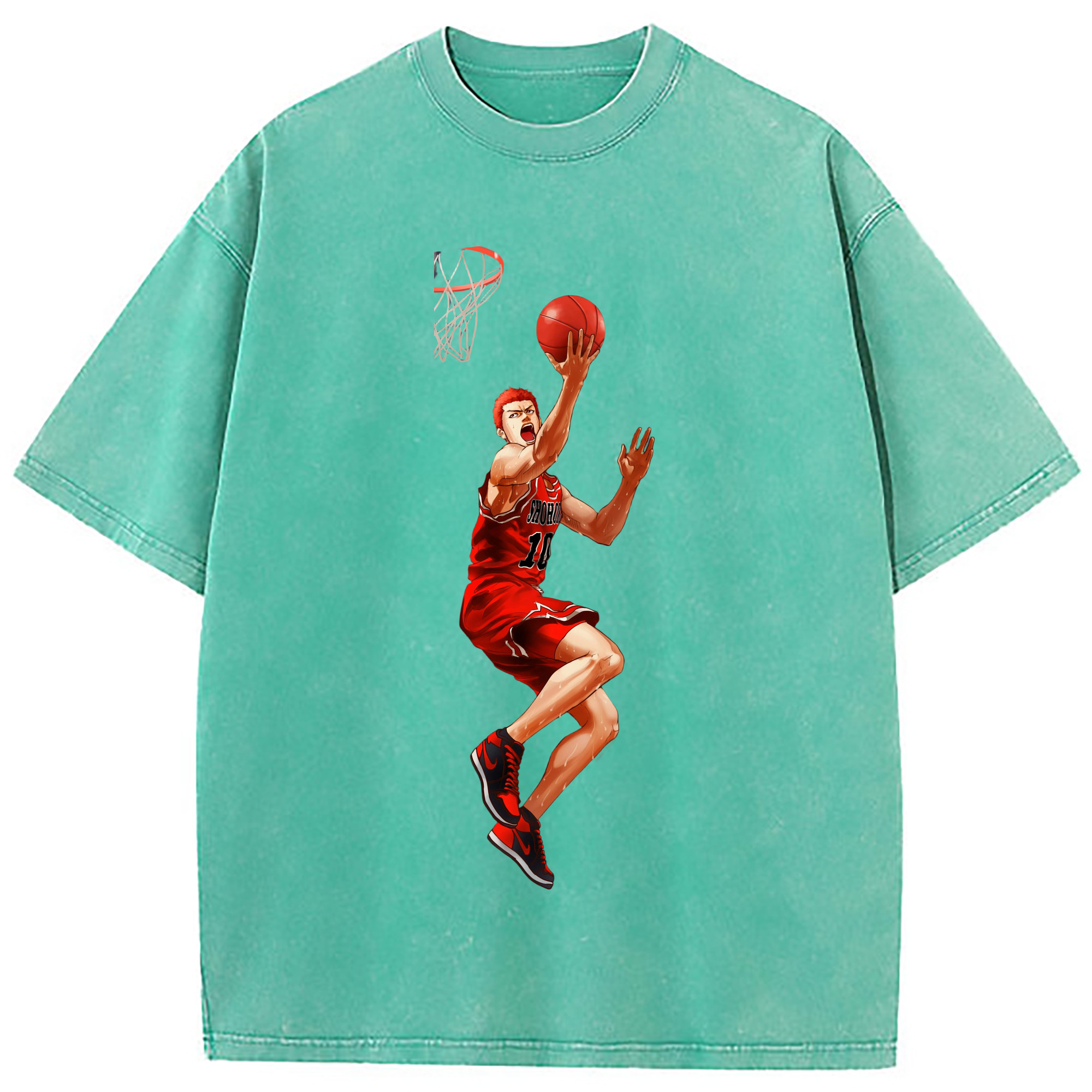 （画像用） SLAM DUNK／スラムダンク 綿100% ヴィンテージ風 半袖Tシャツ（フロントプリント）